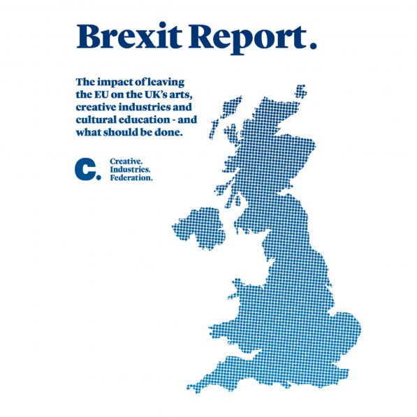 Graphic showing the title Brexit Report and a map of the UK
